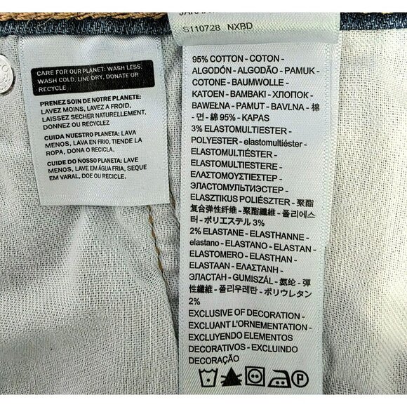 Levis 511 Jeans W40 L30 Mens Blue Denim Pants Stretch Distressed Straight Slim - Picture 12 of 12